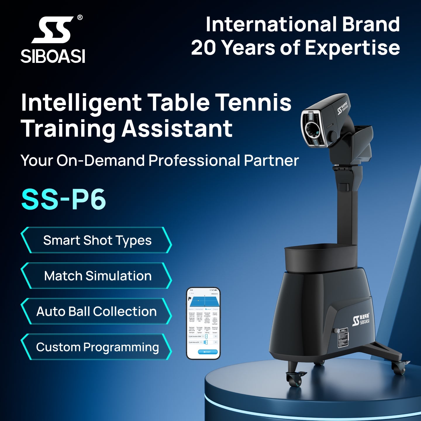 Table Tennis Machine SS-P6