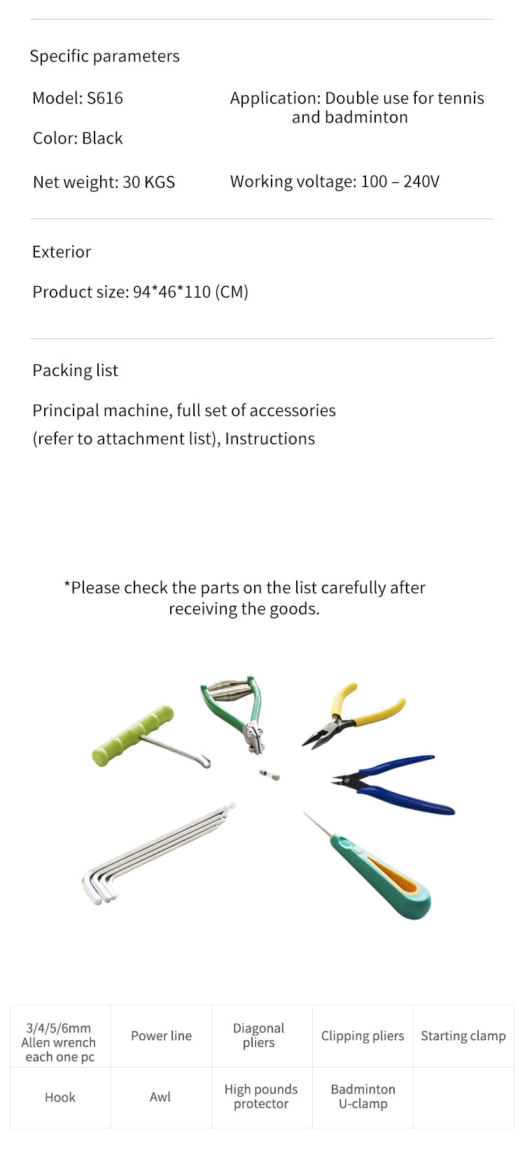 Stringing Machine SS-S616 (Tennis/Badminton/Squash)