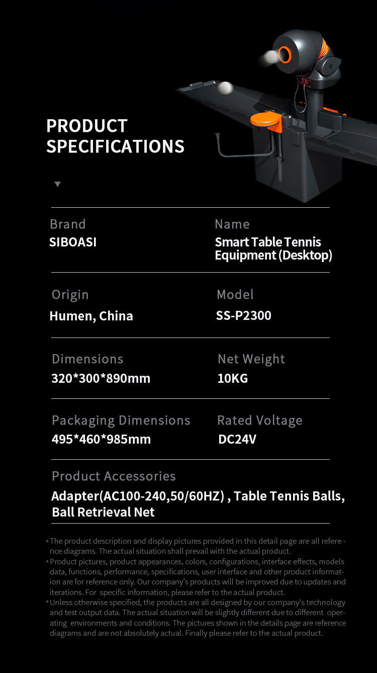 SIBOASI P2300 Table Tennis Ball Machine (SS-P2300)