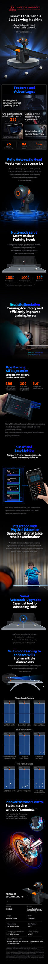 SIBOASI P2300 Table Tennis Ball Machine (SS-P2300)