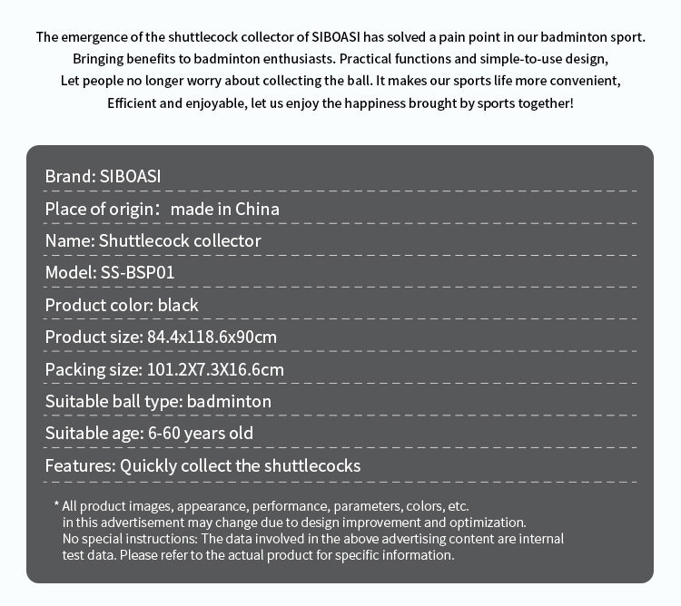 Badminton Shuttle Collector (SS-PSP01)