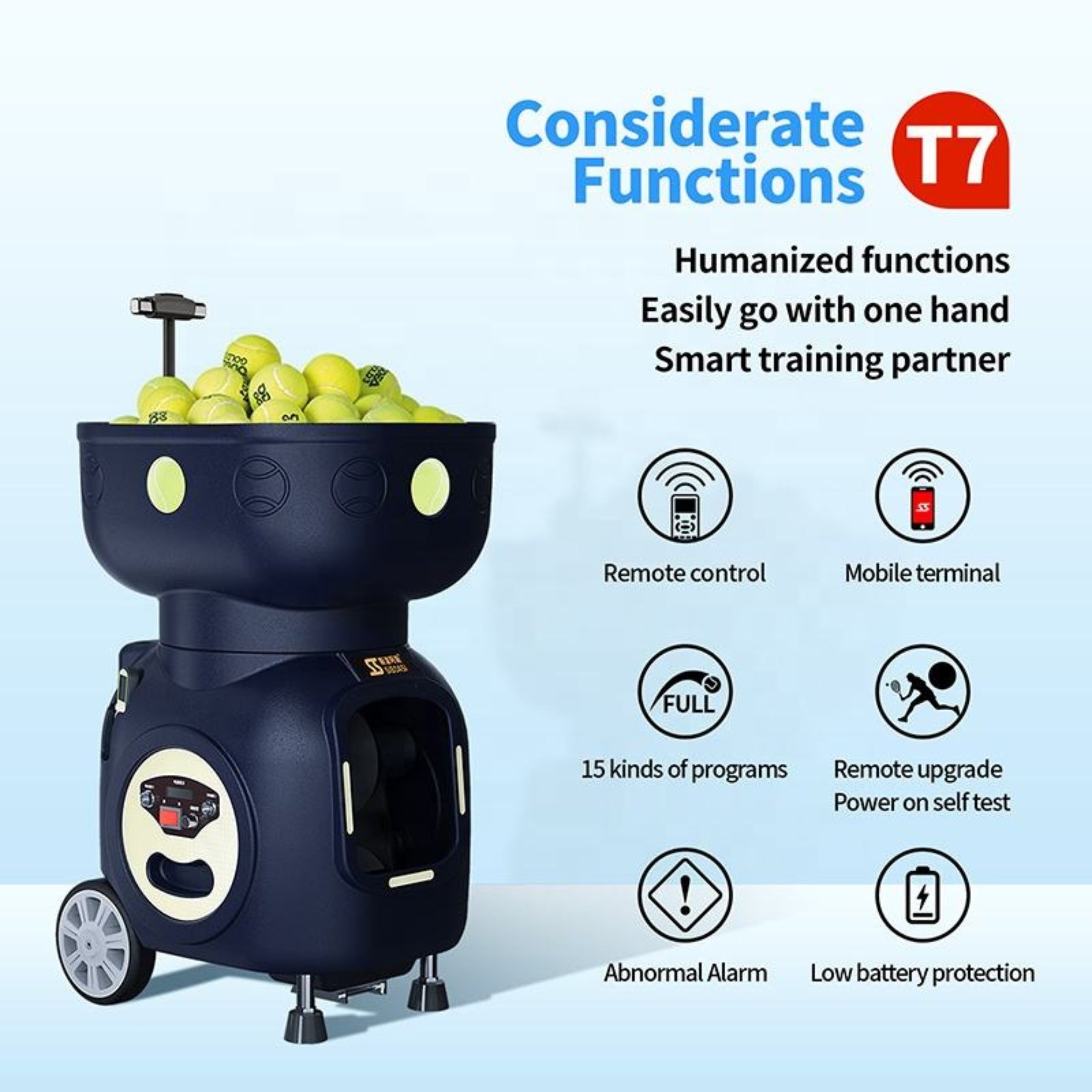 Intelligent Tennis Ball Machine Equipment SS-T7